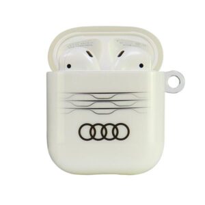 Audi IML Geometric Pattern AirPods 1/2 dėklas baltos spalvos AU-IMLAP-A6/D3-WE - Image 2