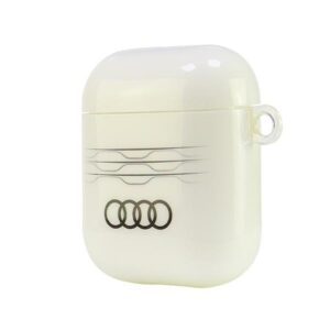 Audi IML Geometric Pattern AirPods 1/2 dėklas baltos spalvos AU-IMLAP-A6/D3-WE - Image 3