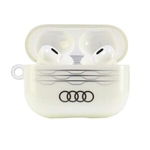 Audi IML Geometric Pattern AirPods Pro 2 dėklas baltos spalvos AU-IMLAPP2-A6/D3-WE - Image 2