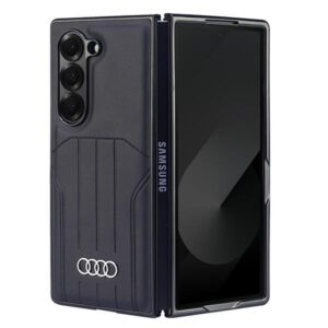 Audi Synthetic Leather MagSafe Z Fold 6 F956 juodos spalvos kietas dėklas AU-TPUPCMFold6-Q5/D1-BK - Image 1