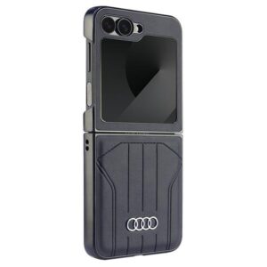 Audi Synthetic Leather MagSafe Z Flip 6 F741 juodos spalvos kietas dėklas AU-TPUPCFlip6-Q5/D1-BK - Image 3