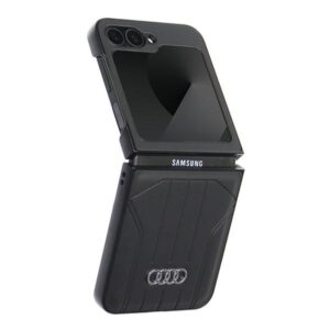 Audi Synthetic Leather MagSafe Z Flip 6 F741 juodos spalvos kietas dėklas AU-TPUPCFlip6-Q5/D1-BK - Image 4