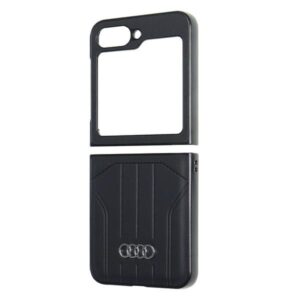 Audi Synthetic Leather MagSafe Z Flip 6 F741 juodos spalvos kietas dėklas AU-TPUPCFlip6-Q5/D1-BK - Image 6