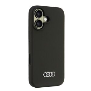 Audi Silicone Dėklas Apple iPhone 16 6.1" juodos spalvos kietas dėklas AU-LSRIP16-Q3/D1-BK - Image 2