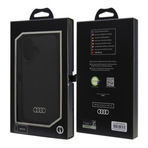 Audi Silicone Dėklas Apple iPhone 16 6.1" juodos spalvos kietas dėklas AU-LSRIP16-Q3/D1-BK - Image 7