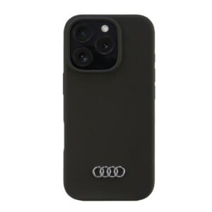 Audi Silicone Dėklas Apple iPhone 16 Pro 6.3" juodos spalvos kietas dėklas AU-LSRIP16P-Q3/D1-BK