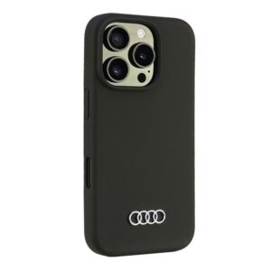 Audi Silicone Dėklas Apple iPhone 16 Pro 6.3" juodos spalvos kietas dėklas AU-LSRIP16P-Q3/D1-BK - Image 2