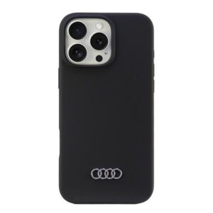 Audi Silicone Dėklas Apple iPhone 16 Pro Max 6.9" juodos spalvos kietas dėklas AU-LSRIP16PM-Q3/D1-BK