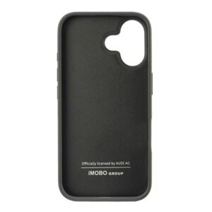 Audi Synthetic Leather Apple iPhone 16 6.1" juodos spalvos kietas dėklas AU-TPUPCIP16-GT/D2-BK - Image 6