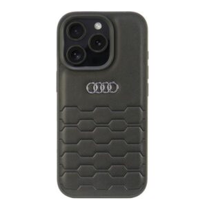Audi Synthetic Leather Apple iPhone 16 Pro 6.3" juodos spalvos kietas dėklas AU-TPUPCIP16P-GT/D2-BK