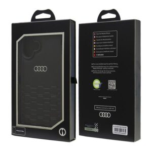 Audi Synthetic Leather Apple iPhone 16 Plus 6.7" juodos spalvos kietas dėklas AU-TPUPCIP16M-GT/D2-BK - Image 7