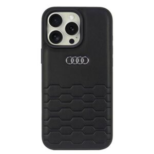 Audi Synthetic Leather Apple iPhone 16 Pro Max 6.9" juodos spalvos kietas dėklas AU-TPUPCIP16PM-GT/D2-BK