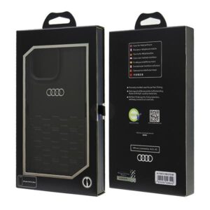 Audi Synthetic Leather Apple iPhone 16 Pro Max 6.9" juodos spalvos kietas dėklas AU-TPUPCIP16PM-GT/D2-BK - Image 7