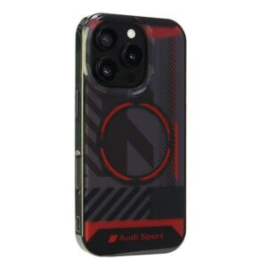 Audi IML Sport MagSafe Apple iPhone 16 Pro 6.3" juodos spalvos kietas dėklas AUS-IMLMIP16P-RSQ/D2-BK - Image 2