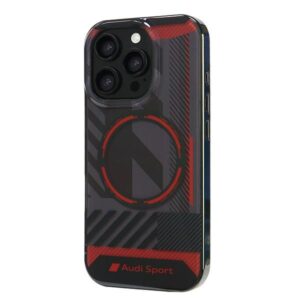 Audi IML Sport MagSafe Apple iPhone 16 Pro 6.3" juodos spalvos kietas dėklas AUS-IMLMIP16P-RSQ/D2-BK - Image 3