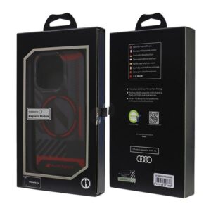 Audi IML Sport MagSafe Apple iPhone 16 Pro 6.3" juodos spalvos kietas dėklas AUS-IMLMIP16P-RSQ/D2-BK - Image 7