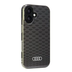 Audi IML Stitching Pattern MagSafe Apple iPhone 16 6.1" juodos spalvos kietas dėklas AU-IMLMIP16-Q5/D3-BK - Image 2