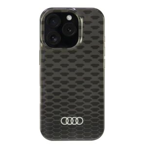 Audi IML Stitching Pattern MagSafe Apple iPhone 16 Pro 6.3" juodos spalvos kietas dėklas AU-IMLMIP16P-Q5/D3-BK