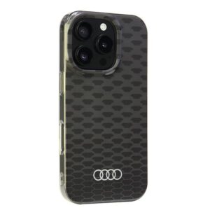 Audi IML Stitching Pattern MagSafe Apple iPhone 16 Pro 6.3" juodos spalvos kietas dėklas AU-IMLMIP16P-Q5/D3-BK - Image 2