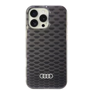 Audi IML Stitching Pattern MagSafe Apple iPhone 16 Pro Max 6.9" juodos spalvos kietas dėklas AU-IMLMIP16PM-Q5/D3-BK