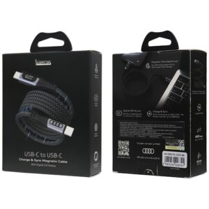 Kabelis USB-C/USB-C Audi 2.0 Charge & Sync Kabelis 20V 3A 60W juodos spalvos - Image 4