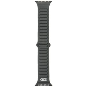 apyrankė Audi Logo Synthetic Leather Magnetic Ring for Apple Watch 44/45/46/49mm juodos spalvos