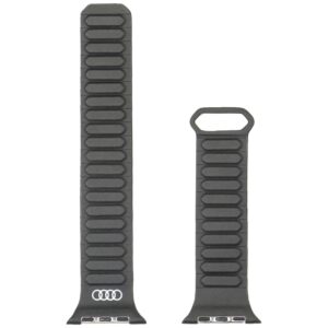 apyrankė Audi Logo Synthetic Leather Magnetic Ring for Apple Watch 44/45/46/49mm juodos spalvos - Image 3