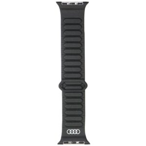 apyrankė Audi Logo Synthetic Leather Magnetic Ring for Apple Watch 40/41/42mm juodos spalvos