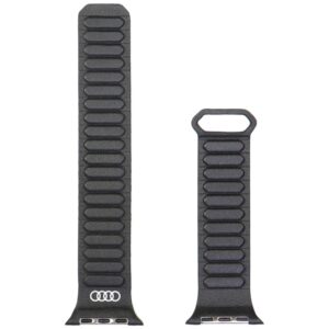apyrankė Audi Logo Genuine Leather Magnetic Ring for Apple Watch 44/45/46/49mm juodos spalvos - Image 3
