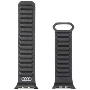 apyrankė Audi Logo Genuine Leather Magnetic Ring for Apple Watch 40/41/42mm juodos spalvos - Image 3