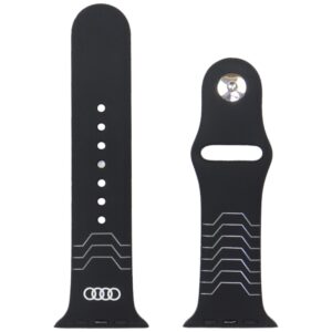 apyrankė Audi Geometric Pattern Silicone Watch apyrankė for Apple Watch 44/45/46/49mm juodos spalvos - Image 3