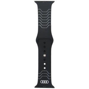 apyrankė Audi Geometric Pattern Silicone Watch apyrankė for Apple Watch 40/41/42mm juodos spalvos - Image 1