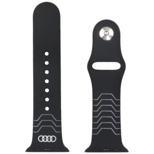 apyrankė Audi Geometric Pattern Silicone Watch apyrankė for Apple Watch 40/41/42mm juodos spalvos - Image 3