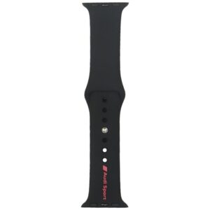 apyrankė Audi Sport Red Logo Silicone Watch apyrankė for Apple Watch 40/41/42mm juodos spalvos