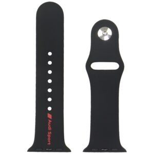 apyrankė Audi Sport Red Logo Silicone Watch apyrankė for Apple Watch 40/41/42mm juodos spalvos - Image 3