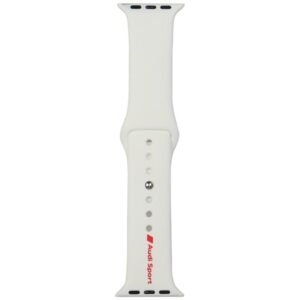 apyrankė Audi Sport Red Logo Silicone Watch apyrankė for Apple Watch 40/41/42mm baltos spalvos