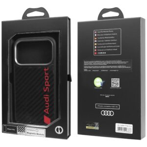 Dėklas Audi R8 Carbon Fiber MagSafe Apple iPhone 17 Pro juodos spalvos - Image 10