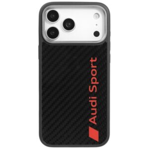 Dėklas Audi R8 Carbon Fiber MagSafe Apple iPhone 17 Pro Max juodos spalvos