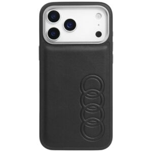 Dėklas Audi TT Synthetic Leather MagSafe Apple iPhone 17 Pro juodos spalvos - Image 1