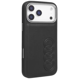 Dėklas Audi TT Synthetic Leather MagSafe Apple iPhone 17 Pro juodos spalvos - Image 3