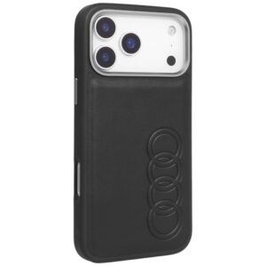 Dėklas Audi TT Synthetic Leather MagSafe Apple iPhone 17 Pro Max juodos spalvos - Image 2