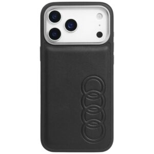 Dėklas Audi TT Synthetic Leather MagSafe Apple iPhone 17 Pro Max juodos spalvos