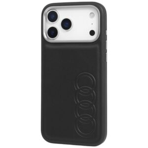 Dėklas Audi TT Synthetic Leather MagSafe Apple iPhone 17 Pro Max juodos spalvos - Image 3