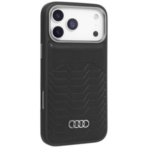 Dėklas Audi GT Synthetic Leather MagSafe Apple iPhone 17 Pro juodos spalvos - Image 2