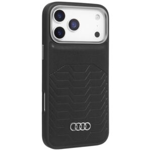 Dėklas Audi GT Synthetic Leather MagSafe Apple iPhone 17 Pro Max juodos spalvos - Image 2