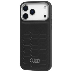Dėklas Audi GT Synthetic Leather MagSafe Apple iPhone 17 Pro Max juodos spalvos - Image 3
