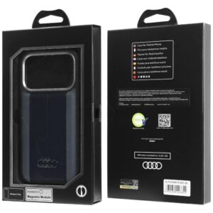 Dėklas Audi A6 Synthetic Leather MagSafe Apple iPhone 17 Pro juodos spalvos - Image 10