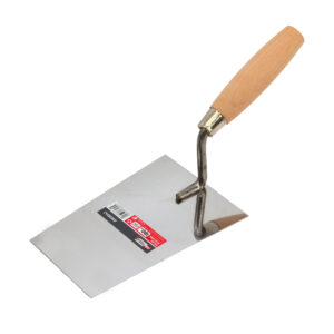 AWTOOLS TRAPECINĖ MENTELE IŠ NERŪDIJANČIO PLIENO 180mm MEDINĖ RANKENA