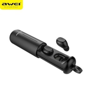 AWEI Bluetooth 5.0 T55 TWS ausinės + docking station juodos spalvos - Image 1