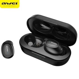 AWEI Bluetooth 5.0 T16 TWS ausinės + docking station juodos spalvos - Image 1